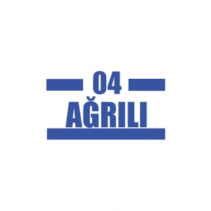 04 Ağrılı Araba Sticker 17x17 Cm Mavi