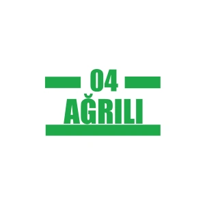 04 Ağrılı Araba Sticker 17x17 Cm Yeşil