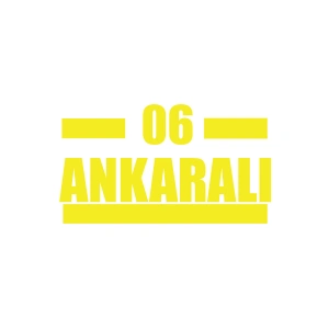 06 Ankaralı Araba Sticker 17x17 Cm Sarı