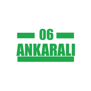 06 Ankaralı Araba Sticker 17x17 Cm Yeşil