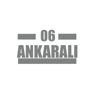 06 Ankaralı Araba Sticker 17x17 Cm Gri