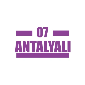 07 Antalyalı Araba Sticker 17x17 Cm Mor