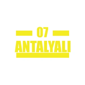 07 Antalyalı Araba Sticker 17x17 Cm Sarı