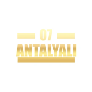 07 Antalyalı Araba Sticker 17x17 Cm Gold