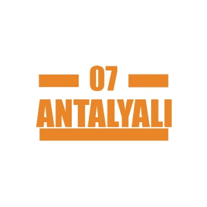 07 Antalyalı Araba Sticker 17x17 Cm Turuncu