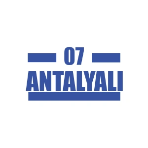 07 Antalyalı Araba Sticker 17x17 Cm Mavi