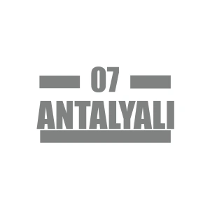07 Antalyalı Araba Sticker 17x17 Cm Gri