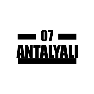 07 Antalyalı Araba Sticker 17x17 Cm Siyah