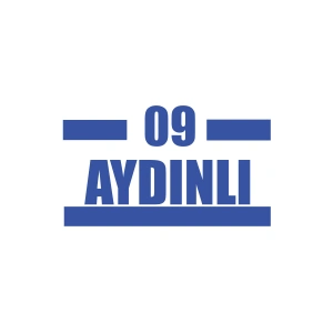 09 Aydınlı Araba Sticker 17x17 Cm Mavi
