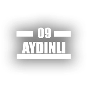 09 Aydınlı Araba Sticker 17x17 Cm Beyaz
