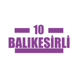 10 Balıkesirli Araba Sticker 17x17 Cm Mor