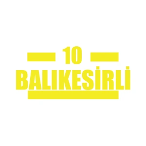 10 Balıkesirli Araba Sticker 17x17 Cm Sarı