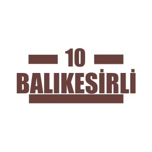 10 Balıkesirli Araba Sticker 17x17 Cm Kahverengi