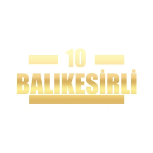 10 Balıkesirli Araba Sticker 17x17 Cm Gold