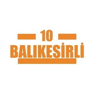 10 Balıkesirli Araba Sticker 17x17 Cm Turuncu