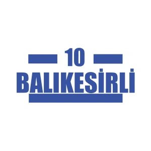 10 Balıkesirli Araba Sticker 17x17 Cm Mavi