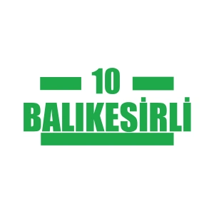 10 Balıkesirli Araba Sticker 17x17 Cm Yeşil