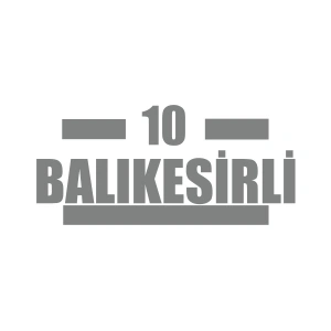 10 Balıkesirli Araba Sticker 17x17 Cm Gri