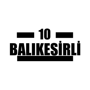 10 Balıkesirli Araba Sticker 17x17 Cm Siyah