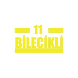 11 Bilecikli Araba Sticker 17x17 Cm Sarı