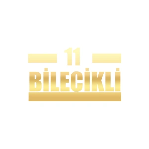 11 Bilecikli Araba Sticker 17x17 Cm Gold