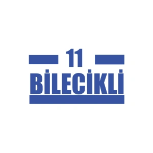 11 Bilecikli Araba Sticker 17x17 Cm Mavi