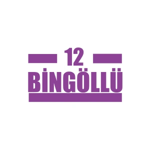 12 Bingöllü Araba Sticker 17x17 Cm Mor