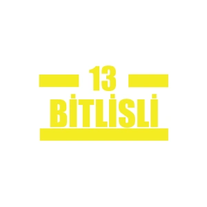 13 Bitlisli Araba Sticker 17x17 Cm Sarı
