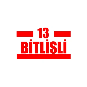 13 Bitlisli Araba Sticker 17x17 Cm Kırmızı