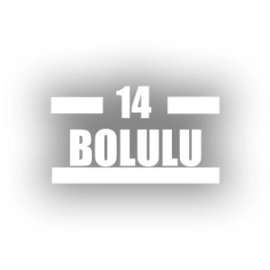 14 Bolulu Araba Sticker 17x17 Cm Beyaz