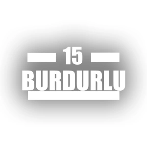 15 Burdurlu Araba Sticker 17x17 Cm Beyaz