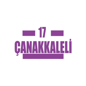 17 Çanakkaleli Araba Sticker 17x17 Cm Mor