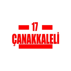 17 Çanakkaleli Araba Sticker 17x17 Cm Kırmızı