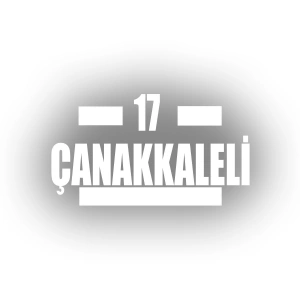 17 Çanakkaleli Araba Sticker 17x17 Cm Beyaz