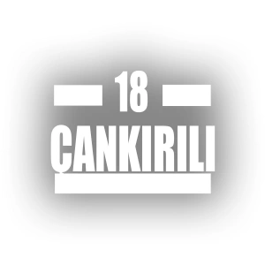 18 Çankırılı Araba Sticker 17x17 Cm Beyaz