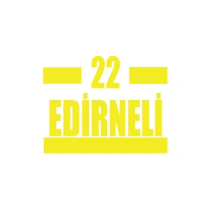 22 Edirneli Araba Sticker 17x17 Cm Sarı