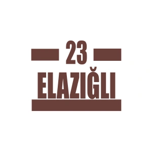 23 Elazığlı Araba Sticker 17x17 Cm Kahverengi