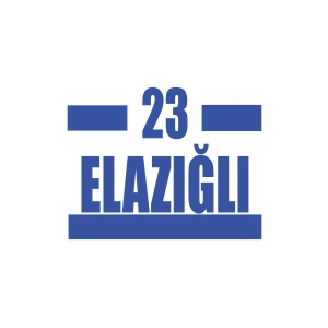 23 Elazığlı Araba Sticker 17x17 Cm Mavi