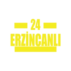 24 Erzincanlı Araba Sticker 17x17 Cm Sarı
