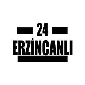 24 Erzincanlı Araba Sticker 17x17 Cm Siyah