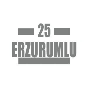 25 Erzurumlu Araba Sticker 17x17 Cm Gri