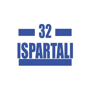 32 Ispartalı Araba Sticker 17x17 Cm Mavi