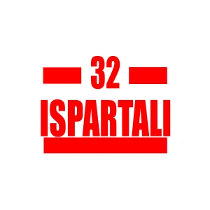 32 Ispartalı Araba Sticker 17x17 Cm Kırmızı