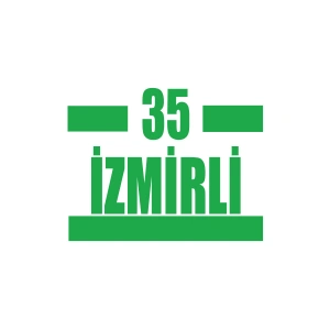 35 İzmirli Araba Sticker 17x17 Cm Yeşil