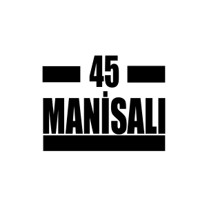 45 Manisalı Araba Sticker 17x17 Cm Siyah