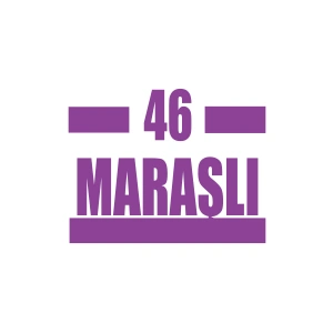 46 Maraşlı Araba Sticker 17x17 Cm Mor