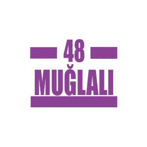 48 Muğlalı Araba Sticker 17x17 Cm Mor