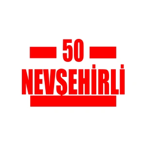 50 Nevşehirli Araba Sticker 17x17 Cm Kırmızı