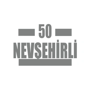 50 Nevşehirli Araba Sticker 17x17 Cm Gri