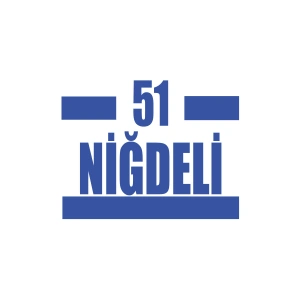 51 Niğdeli Araba Sticker 17x17 Cm Mavi